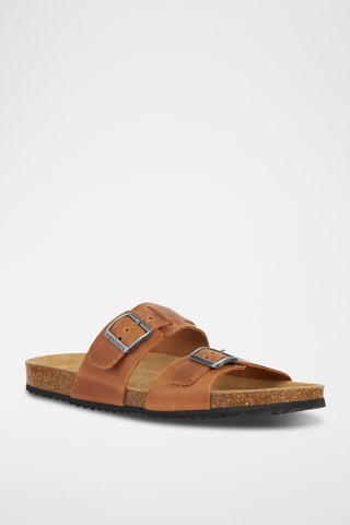 Mules en cuir nappa Ghita - Marron clair