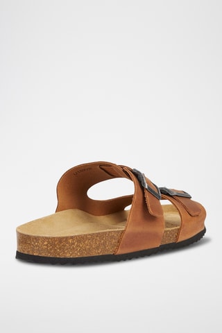 Mules en cuir nappa Ghita - Marron clair
