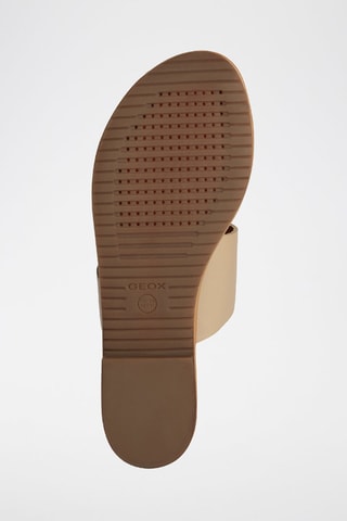 Mules en cuir D Sozy - Beige et blanc