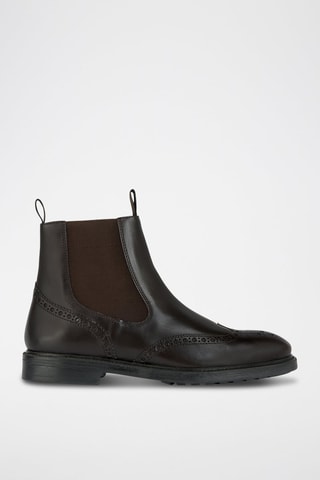 Botas Chelsea de piel Tiberio - Negro