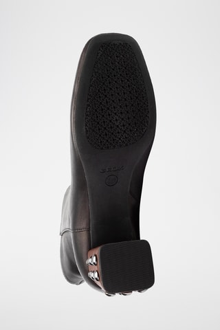 Botines de piel Seyla - Negro