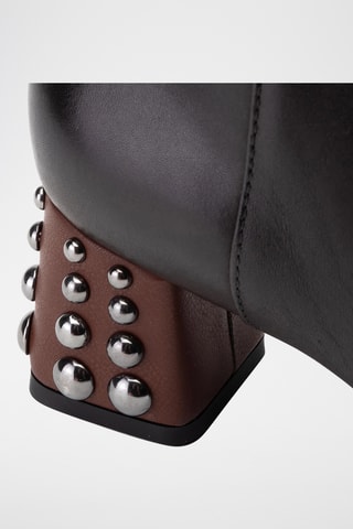 Botines de piel Seyla - Negro