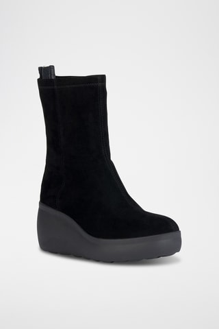 Bottines compensées en nubuck Spherica - Noir