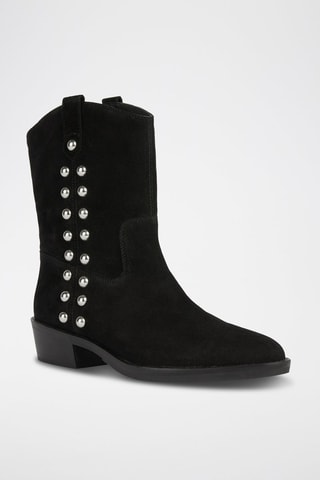 Botines de nobuk Teoclea - Negro