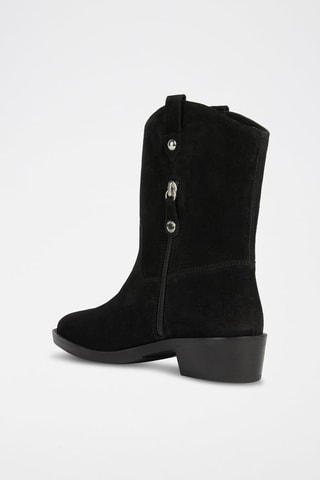 Botines de nobuk Teoclea - Negro