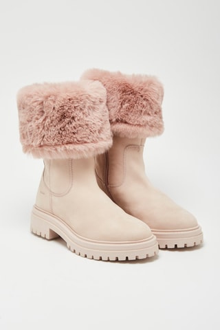 Botines de piel forrados Iridea - Rosa