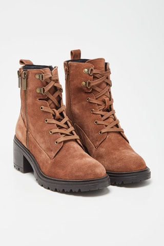 Botines de nobuk Damiana - Camel