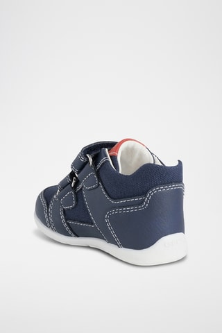 Bottines Elthan - Bleu marine et rouge