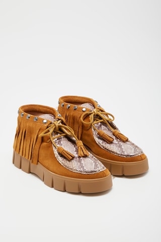 Botines de nobuk Ghoula - Marrón y gris