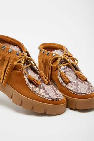 Botines de nobuk Ghoula - Marrón y gris