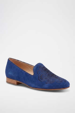 Slippers en nubuck Marlyna - Bleu