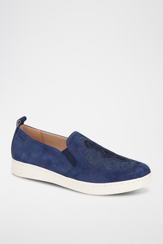 Slip-on de nobuk Jaysen - Azul marino