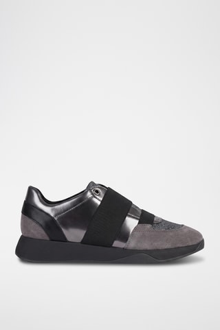 Slip-on de piel Torrence - Gris y negro