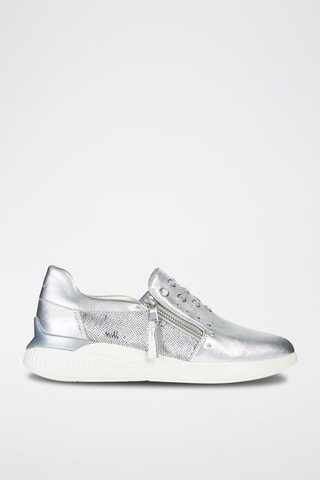 Slip-on de piel Theragon - Plateado