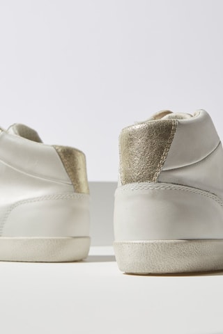 Zapatillas altas de piel Warley - Blanco y dorado