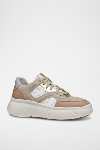 Baskets en cuir Nebula - Blanc et rose