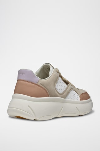 Baskets en cuir Nebula - Blanc et rose