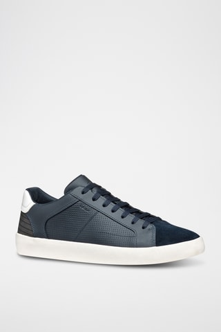 Zapatillas de piel bovina Affile - Azul marino y negro