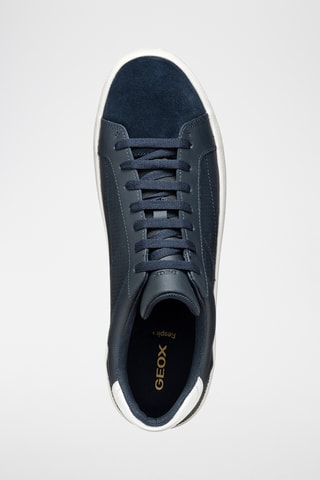 Zapatillas de piel bovina Affile - Azul marino y negro