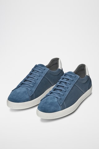 Zapatillas de piel bovina nobuk Serifos - Celeste