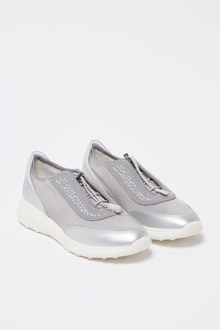 Baskets Alleniee Gris clair et argenté