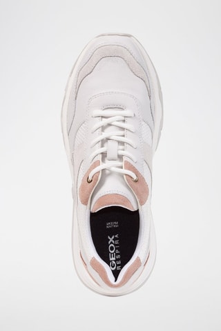 Zapatillas de piel con plataforma Kristene - Blanco y rosa