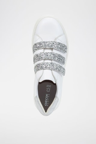 Zapatillas de piel napa Pontoise - Blanco y plateado