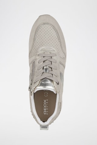 Zapatillas de piel Tabelya - Gris y plateado