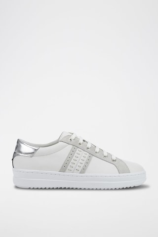 Zapatillas de piel Pontoise - Blanco y gris
