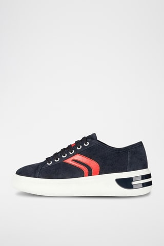 Baskets plateformes en cuir Ottaya - Bleu marine
