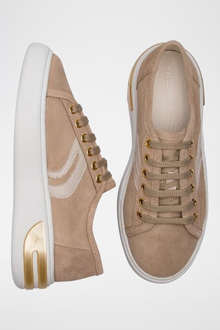 Zapatillas de piel con plataforma Ottaya - Topo