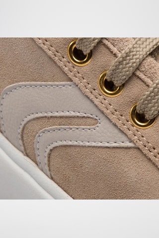 Zapatillas de piel con plataforma Ottaya - Topo