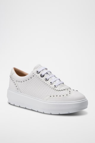 Zapatillas de piel con plataforma Kaula - Blanco