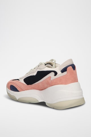 Zapatillas de nobuk Kirya - Azul marino y salmón