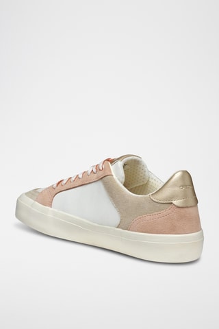 Baskets en cuir de veau nubuck Emmeleny - Rose et blanc