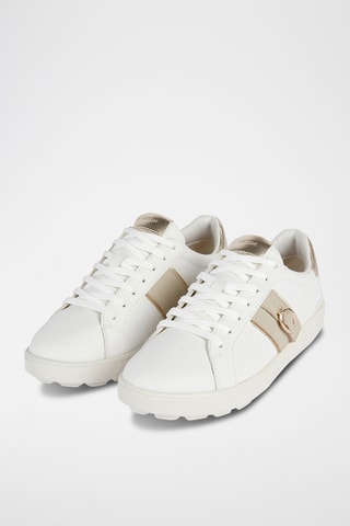 Zapatillas de piel bovina napa Spherica - Blanco