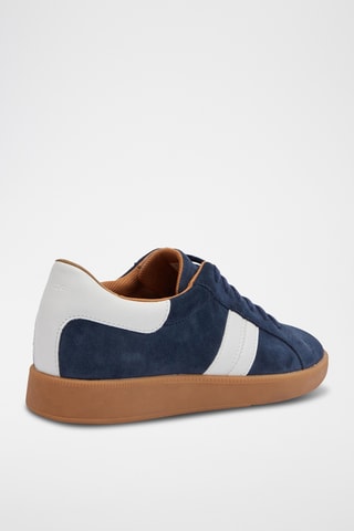 Zapatillas de piel bovina nobuk Meleda - Azul marino