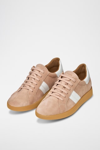 Zapatillas de piel bovina nobuk Meleda - Rosa