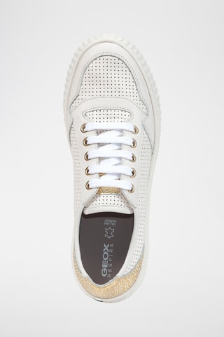 Zapatillas de piel Licena - Blanco y dorado