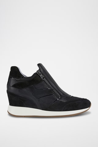Baskets compensées en nubuck Nydame - Noir