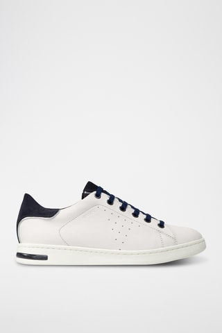 Baskets en cuir Jaysen - Blanc et bleu marine