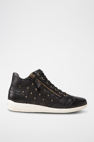 Zapatillas altas de piel Myria - Negro