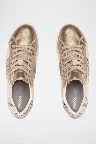 Zapatillas de piel Pontoise - Beige y dorado