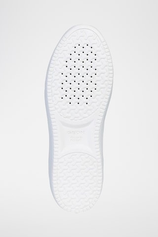 Zapatillas de piel napa nobuk con plataforma Tahina - Coral y blanco