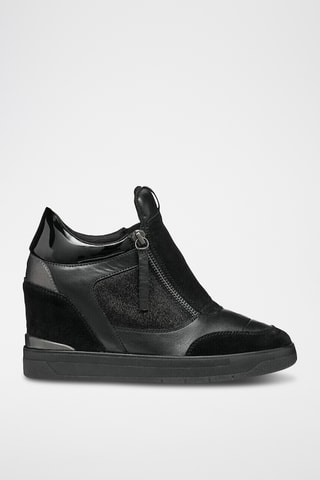 Baskets compensés en cuir Maurica - Noir