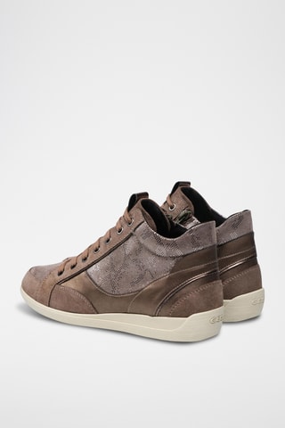 Zapatillas altas de piel - Beige
