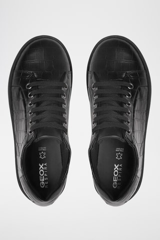 Zapatillas de piel con plataforma Skyely - Negro