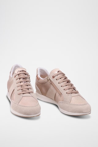 Zapatillas de piel Avery - Beige y topo