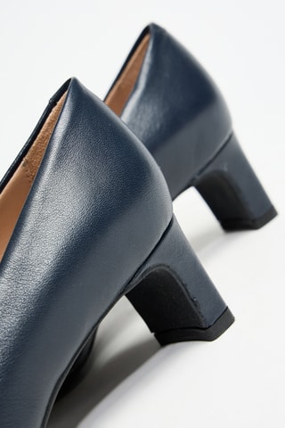 Escarpins en cuir - Bleu marine