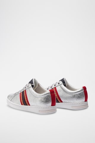 Zapatillas de piel - Plateado